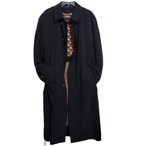 Ralph Lauren blue label mens black trench coat - Picture 2 of 15